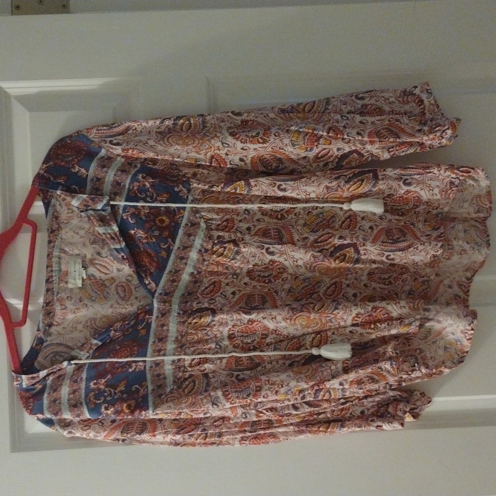 Lucky brand patterned long sleeve top